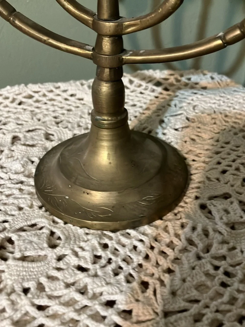 Vintage Brass 5-Arm Candelabra Candle Holder